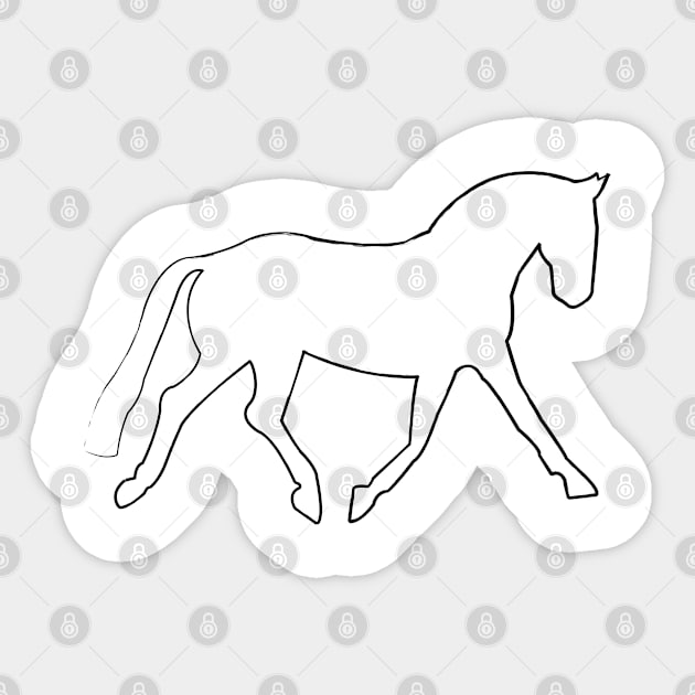 Dressage Line Art Sticker by DickinsonDesign